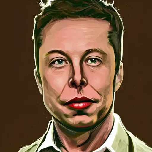 Prompt: elon by pietrocascavilla