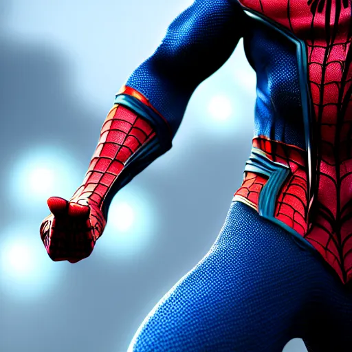 Image similar to futuristic spiderman on hoodie ,highly detailed, 4k, HDR, award-winning, artstation, octane render