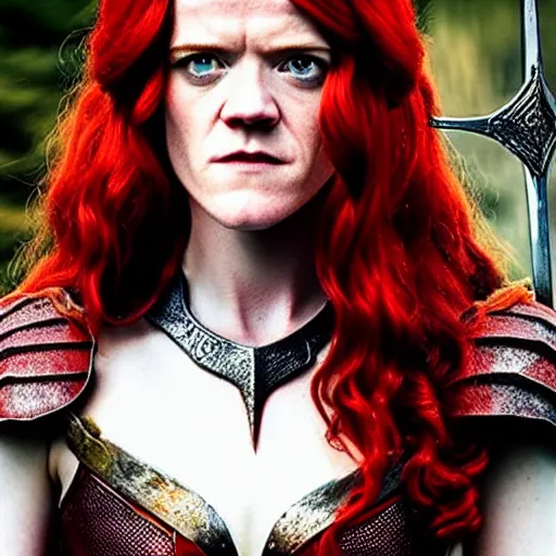 Image similar to rose leslie as red sonja