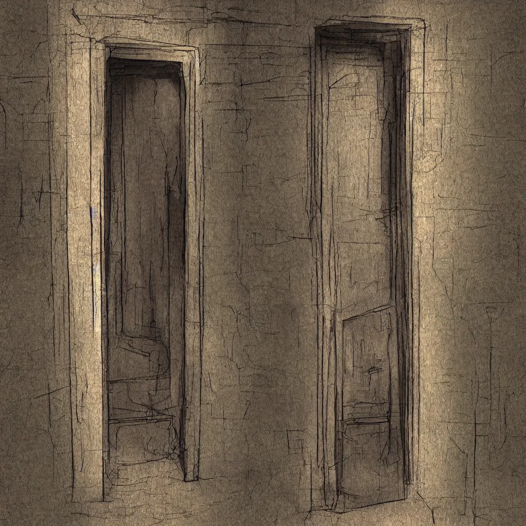 Prompt: a doorway that uses a low - proximity magnetic distortion system to go to another dimension, digital art