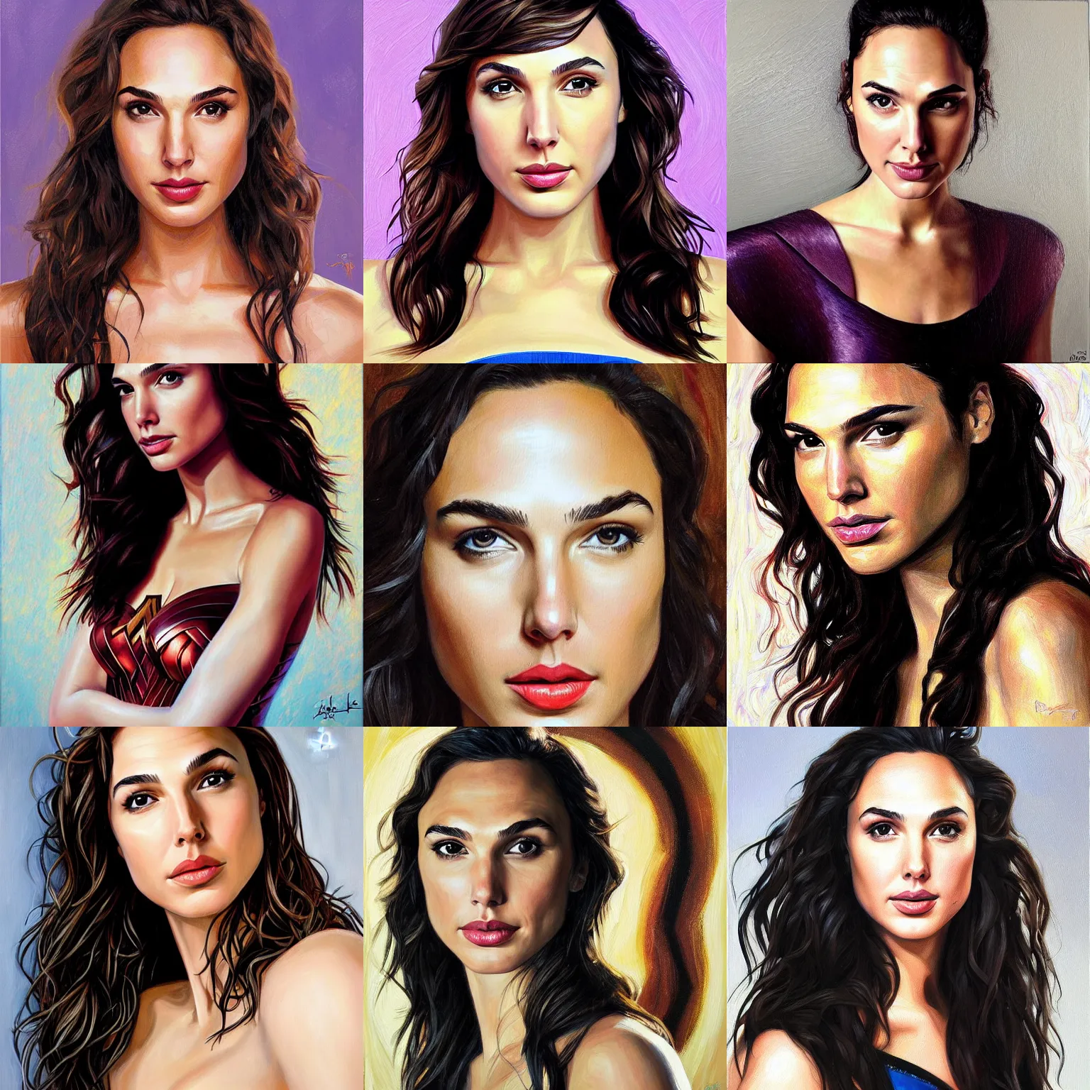 Prompt: portrait of gal gadot by painter Blair leighton