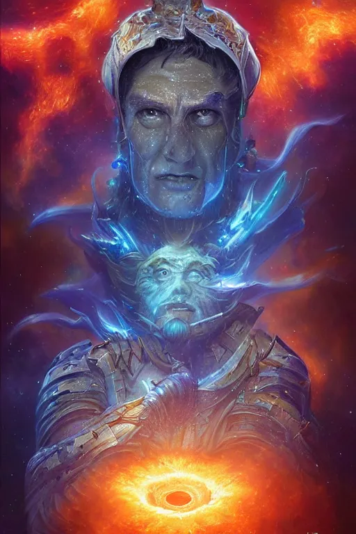 Image similar to beautiful oil painting with high detail of a wise Space ent made of stars and plasma, hybrid from dungeons and dragons and art direction by James Cameron ;by artgerm; wayne reynolds art station; cinematic quality character render; low angle; ultra high quality model; production quality cinema model;