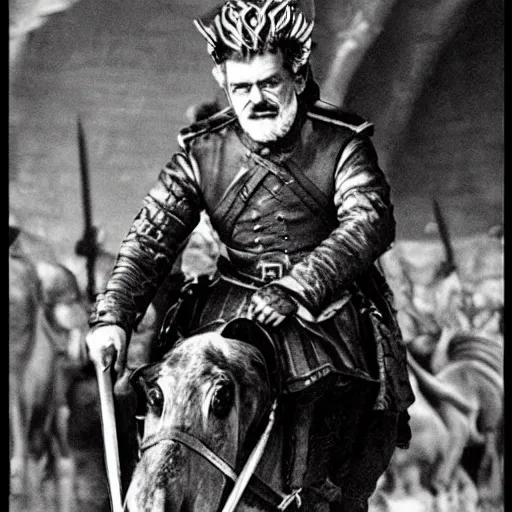 Image similar to Photo of Joseph Stalin riding the dragon from Game of Thrones ,