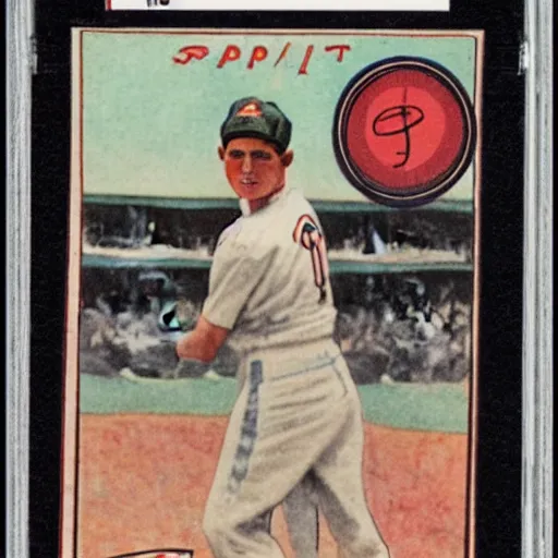Prompt: 1924 baseball card for Skip burley looks exactly like Tom Cruise