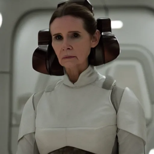 Prompt: princess leia in the movie interstellar