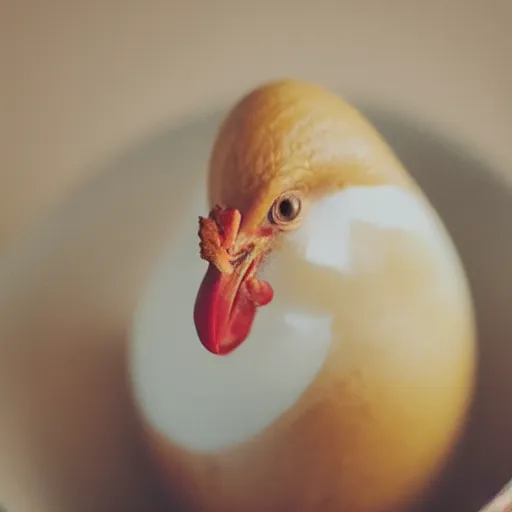 Prompt: chicken egg, trending on unsplash, portrait!!