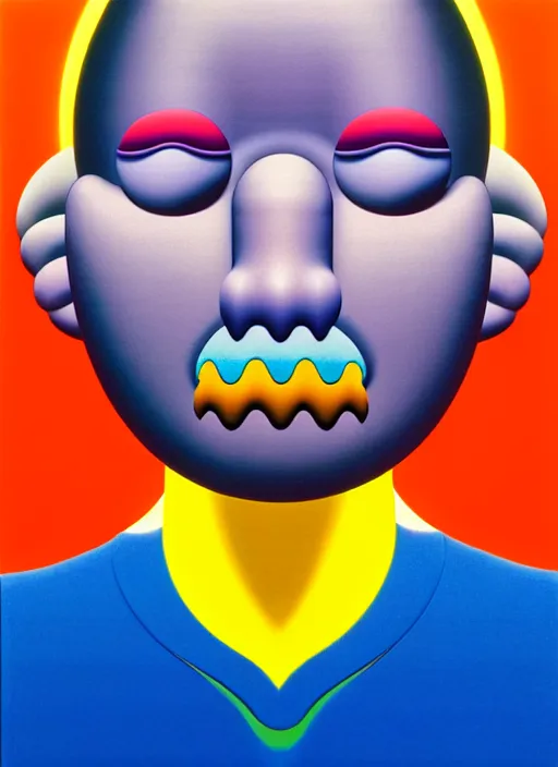 Image similar to sleep by shusei nagaoka, kaws, david rudnick, airbrush on canvas, pastell colours, cell shaded, 8 k