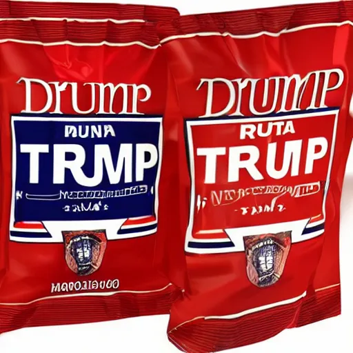 Prompt: Trump flavoured Doritos bag