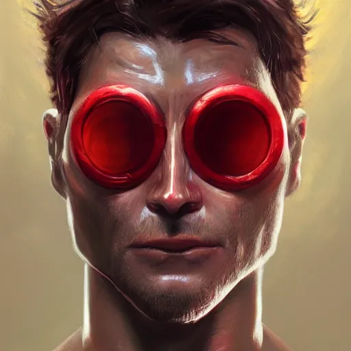 Prompt: realistic Portrait painting of Cyclope from X-MEN without eye, made by Michaelangelo, physical painting, Sharp focus,digital art, bright colors,fine art, trending on Artstation, unreal engine.