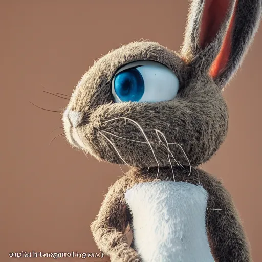 Image similar to Portrait of a bugs bunny, sigma 85mm Lens F/1.4, award winning photography