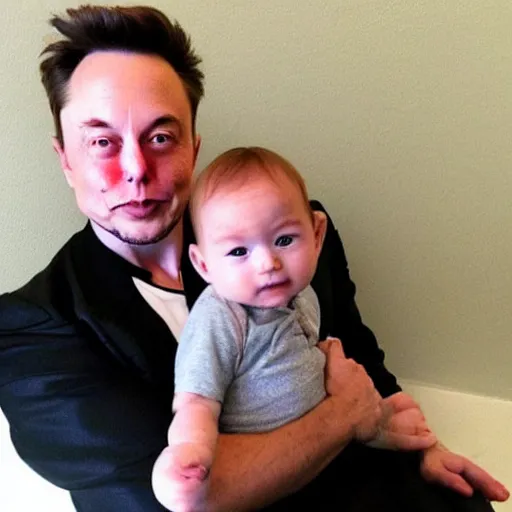 Prompt: baby with elon musk's face