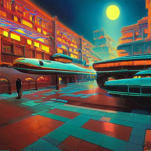 Image similar to art by syd mead, evgeny lushpin, paul lehr, james gurney, m. c. escher, beksinski, lisa frank, arthur adams