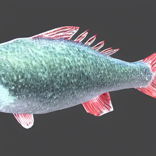 Image similar to incredibly detailed atlantic cod, hyper realistci, underwter, dynamic camera angle