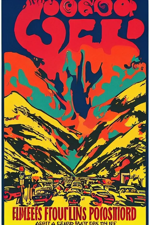 Prompt: poster for woodstock, 1 9 6 0 s