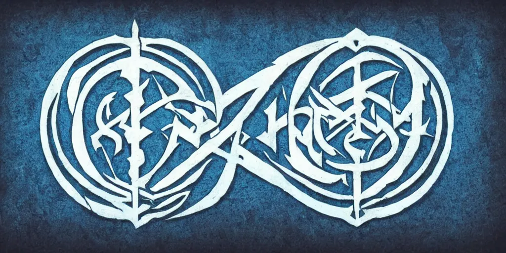 Prompt: symmetrical death metal logo of the word subsume, cerulean, super detailed!