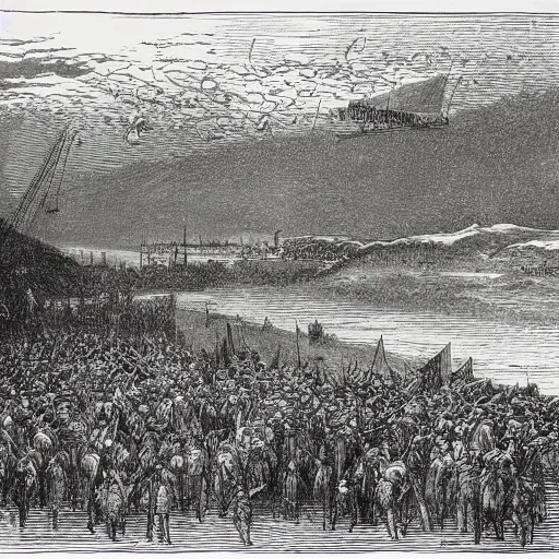 Image similar to Drawing of the Rhein 1523, illustration by Gustave Doré