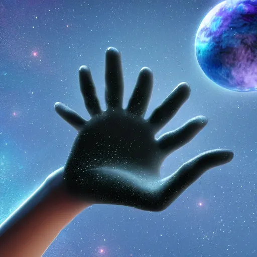 Image similar to the universe in someone's hand, 3 d render, octane, 4 k