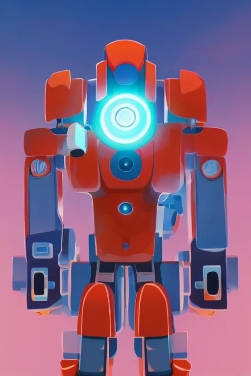 Image similar to metabots medabots medarotto medarot robot minimalist comics, behance hd by jesper ejsing, by rhads, makoto shinkai and lois van baarle, ilya kuvshinov, rossdraws global illumination ray tracing hdr radiating a glowing aura