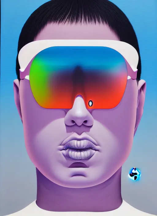 Image similar to balenciaga shades ad by shusei nagaoka, kaws, david rudnick, airbrush on canvas, pastell colours, cell shaded, 8 k