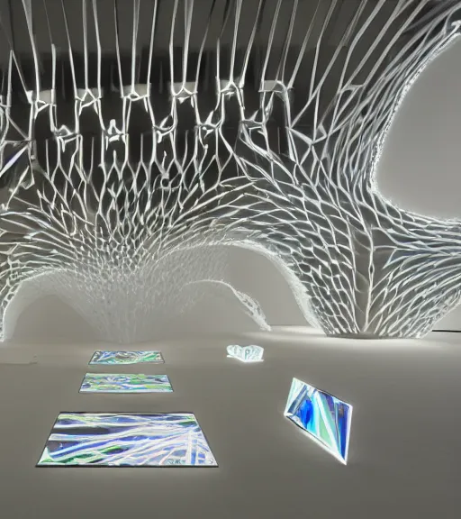 Image similar to x - ray architecture installation, art exhibition, biennale, museum, vr, virtual