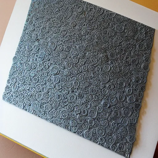 Prompt: claire silver textured paper art raise the bar