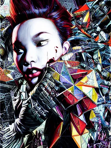 Image similar to a dream divided by zero : : hyperreal surrealism hypermaximal symbolism, paranoid critical method, glitchcore : : by artgerm, nychos, yoji shinkawa, todd mcfarlane — c 1 5