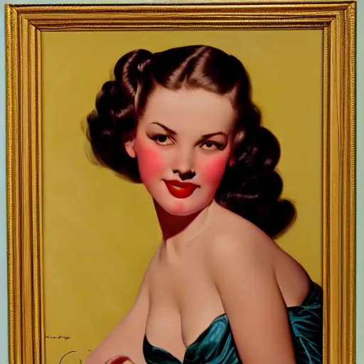 Prompt: photo of young woman by gil elvgren