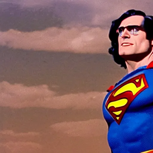 Prompt: superman (1983) played by danny devito,