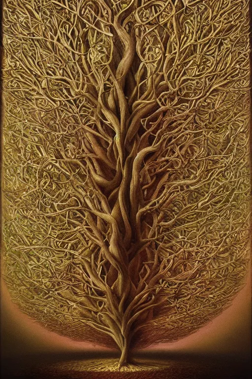 Image similar to intricate stunning highly detailed placenta ’ s tree of life, digital painting by agostino arrivabene and vladimir kush, surreal, ultra realistic, artstation