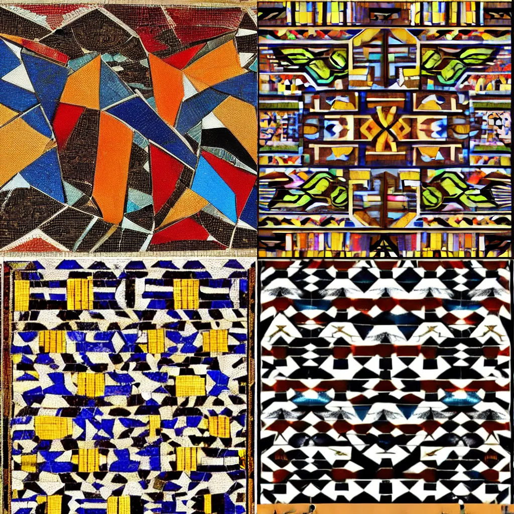 Prompt: artdeco mosaic ndebele pattern very beautiful
