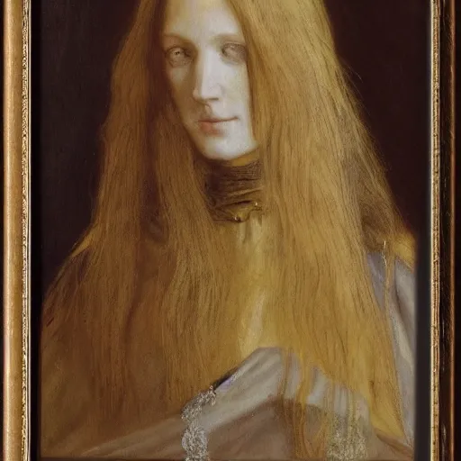 Prompt: potrait of Elizabeth Siddal , Pre-Raphaelite style, highly detailed, sharp focus