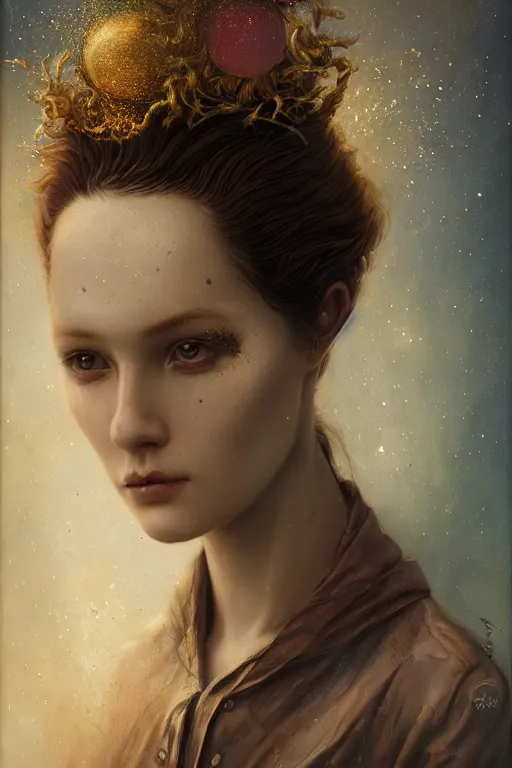 Image similar to portrait of a young woman, neo - surrealism, by tom bagshaw and anna dittman, portrait, 2 4 mm lens, golden ratio composition, detailed face, studio photography, very detailed, abstract expressionism, 8 k, highly coherent