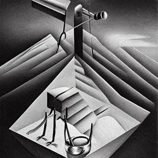 Image similar to isometric art by salvador dali