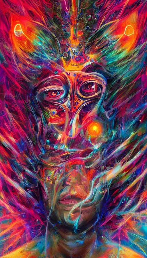 Prompt: psytrance artwork, by sam spratt