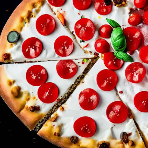 Image similar to Haribo pizza, food photography