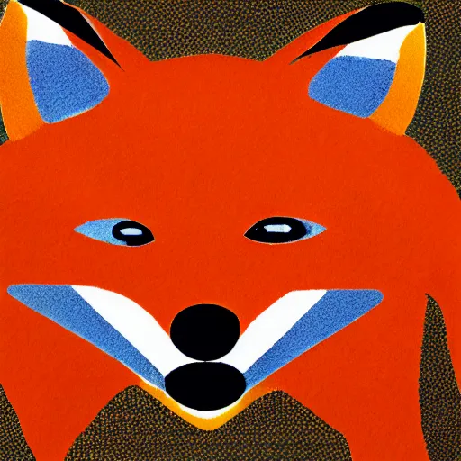 Prompt: an abstract logo depicting a fox