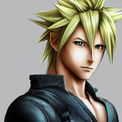 Prompt: An anime portrait of a cloud strife from ff7, by Stanley Artgerm Lau, tranding on artstation
