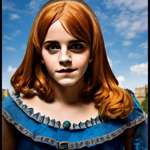 Prompt: Emma Watson in Shrek cosplay, (Sony a7R IV, symmetric balance, polarizing filter, Photolab, Lightroom, 4K, Dolby Vision, Photography Award)