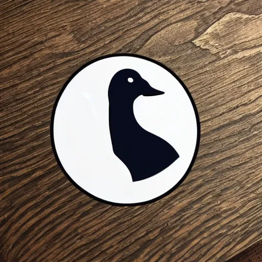 Prompt: goose sticker design, flat illustration