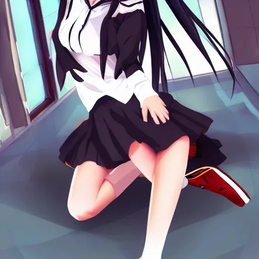 Image similar to a schoolgirl, anime artwork at Pixiv