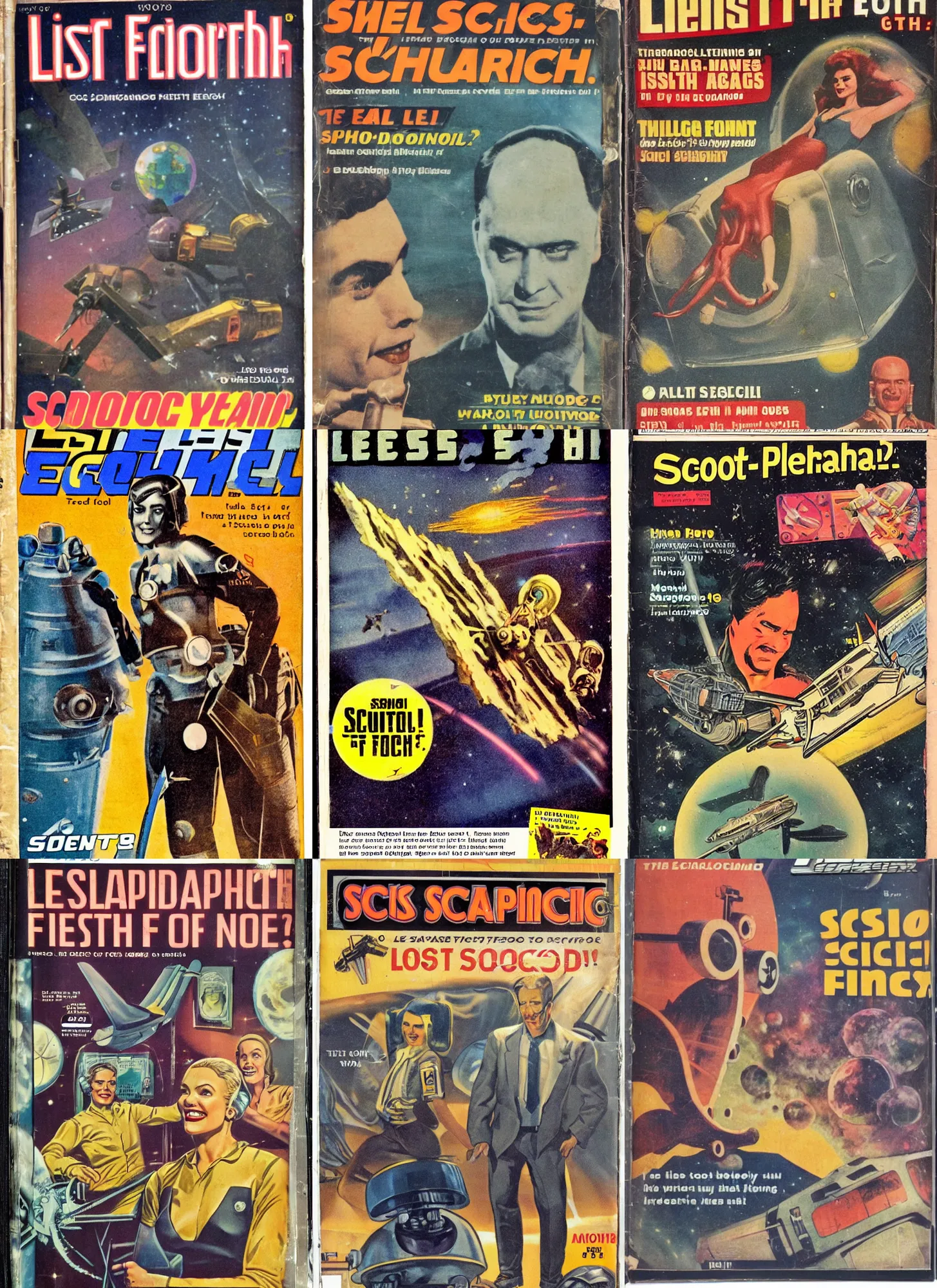 Prompt: photograph of a retro sci - fi magazine of the last day of earth