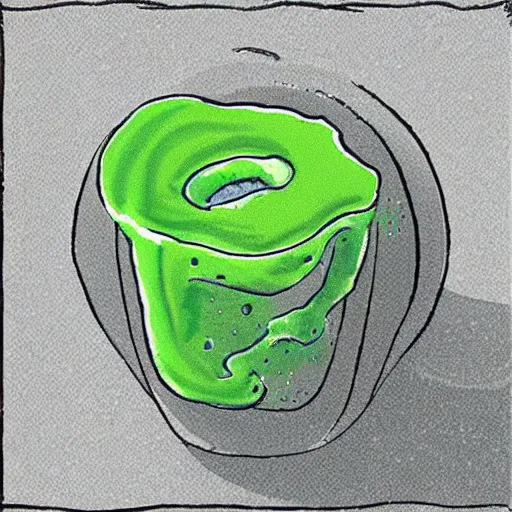 Image similar to illustration of melting slime