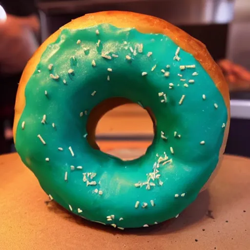 Prompt: donut made out of toxic waste