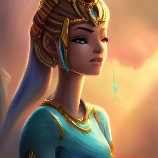 Image similar to Princess 'Kida' Kidagakash, Atlantis the lost empire, perfect face, concept art, unique features, trending on art station, digital painting, stunning details,