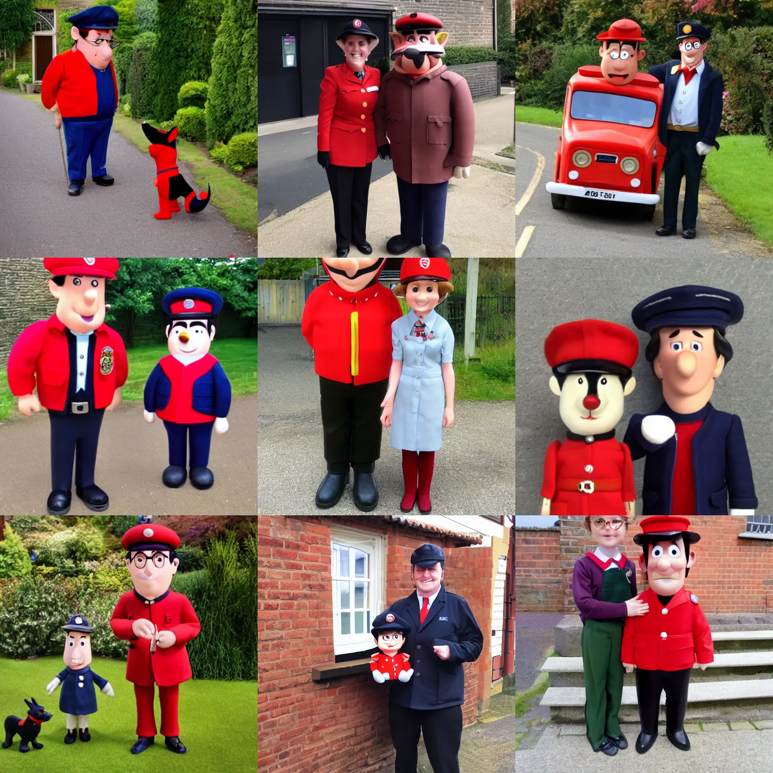 Prompt: postman pat and jess