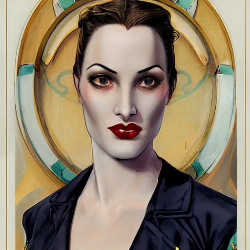 Prompt: a streamline moderne, art nouveau, multi - ethnic and multi - racial portrait in the style of charlie bowater, and in the style of donato giancola, and in the style of charles dulac. very large, clear, expressive, intelligent eyes. symmetrical, centered, ultrasharp focus, dramatic lighting, photorealistic matte painting, intricate ultra detailed background.