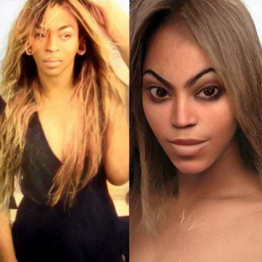 Prompt: bee with human face resembling beyonce