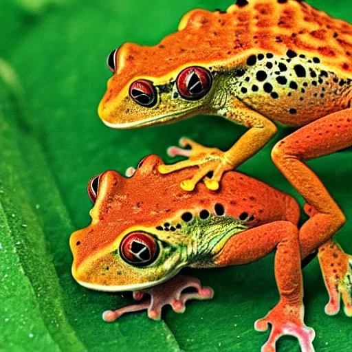 Prompt: fractal frogs