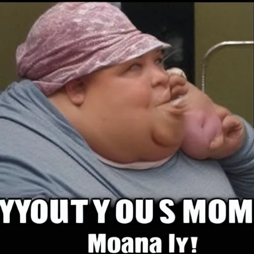 Image similar to your mama is so fat... meme