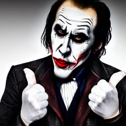 Image similar to nicolas cage as the joker